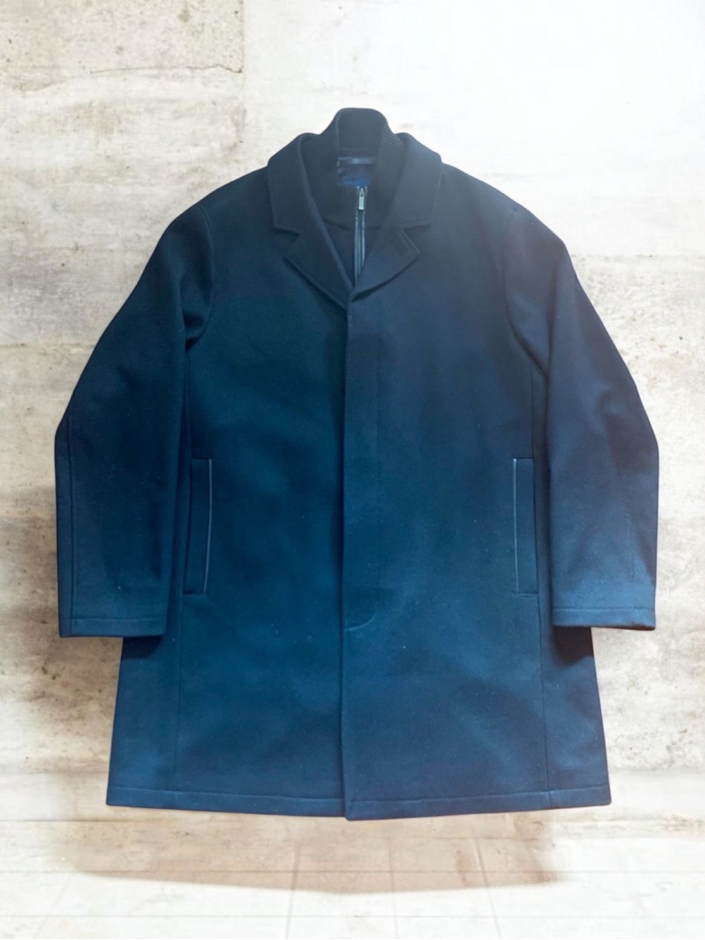 Cole Haan Men’s Wool Jacket with Bib & Leather Trim | Size XXL